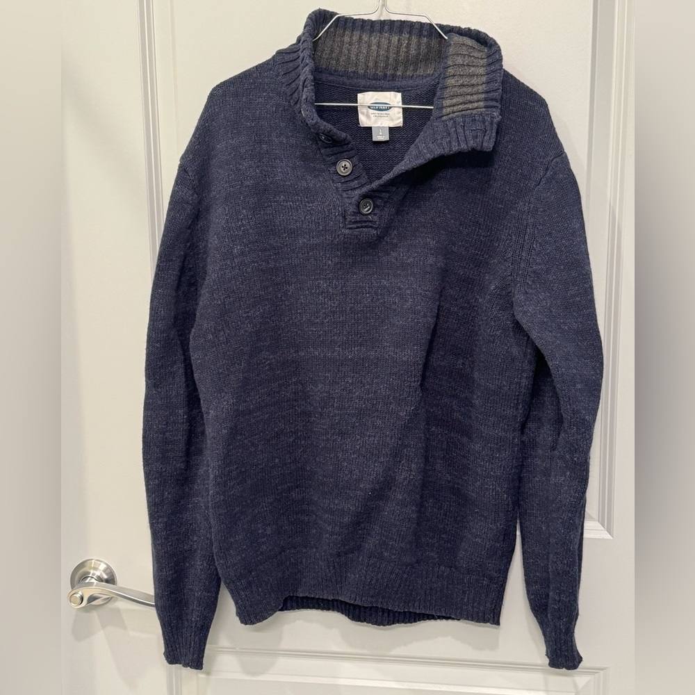 Old Navy Blue Pullover Sweater Men’s Large